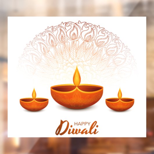 Diwali Window Cling Raamsticker (Vel 2)