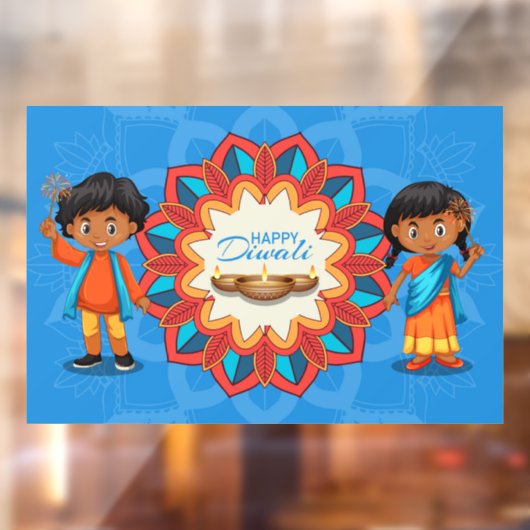 Diwali Window Cling Raamsticker (Vel 2)