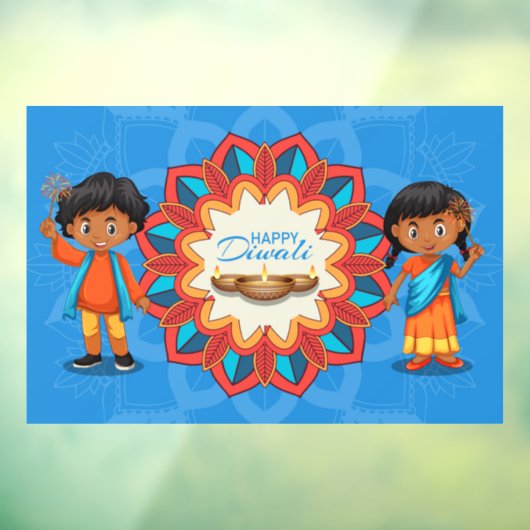 Diwali Window Cling Raamsticker (Vel 3)