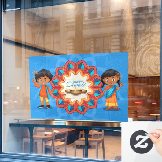 Diwali Window Cling Raamsticker (Cafe Raam)