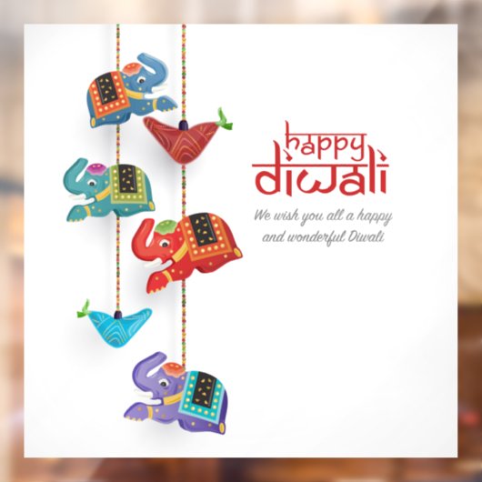 Diwali Window Cling Raamsticker (Vel 2)