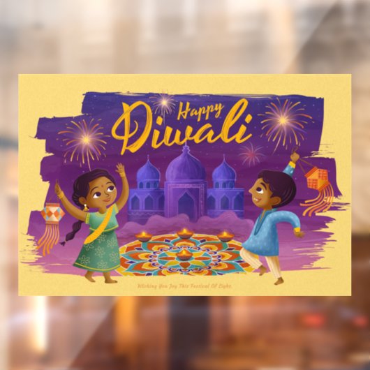 Diwali Window Cling Raamsticker (Vel 2)