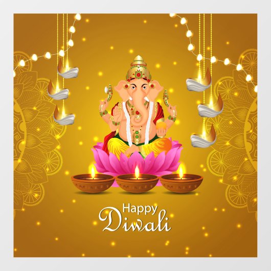 Diwali Window Cling Raamsticker (Vel)