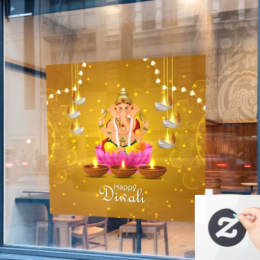 Diwali Window Cling Raamsticker (Cafe Raam)