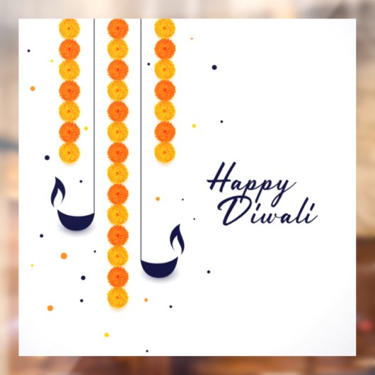 Diwali Window Cling Raamsticker (Vel 2)