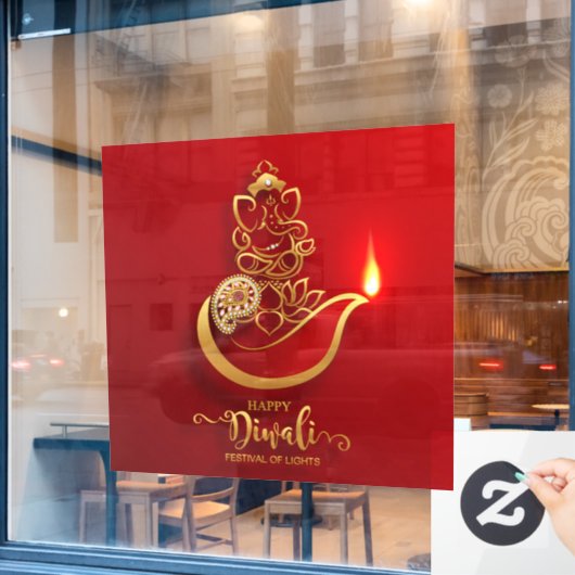 Diwali Window Cling Raamsticker (Cafe Raam)