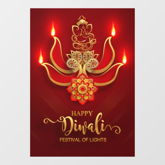 Diwali Window Cling Raamsticker (Vel)