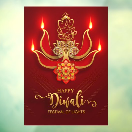 Diwali Window Cling Raamsticker (Vel 3)
