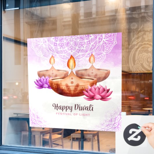 Diwali Window Cling Raamsticker (Cafe Raam)