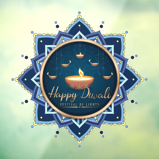 Diwali Window Cling Raamsticker (Vel 3)