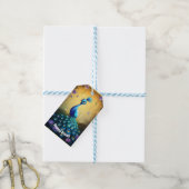 🦚 Diwali Wonder: Betoverde pauw Briefkaart Cadeaulabel (Met Touw)