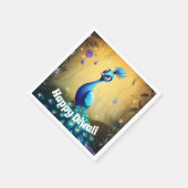 🦚 Diwali Wonder: Betoverde Pauwansansichtkaart Servet (Hoek)