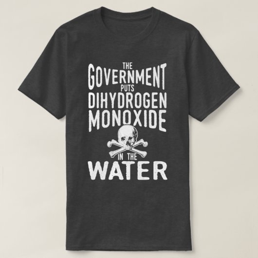 Diwaterstofmonoxide in het Conspi van de waterrege T-shirt (Design voorkant)