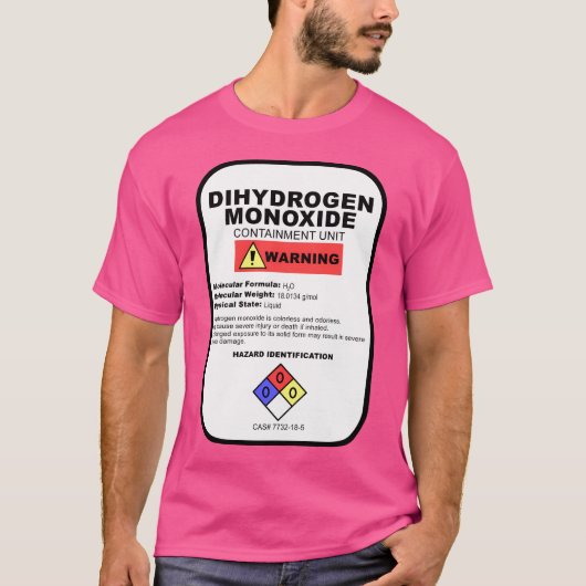 Diwaterstofmonoxide T-shirt (Voorkant)