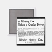  Dixie Auto Advertentie 1923 Wheezy Auto Magneet (Voorkant / Achterkant)