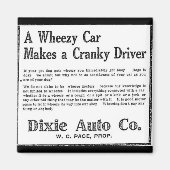  Dixie Auto Advertentie 1923 Wheezy Auto Magneet (Voorkant)