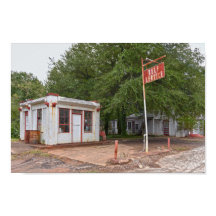 Dixie-benzinepomp bij Texas-museum
