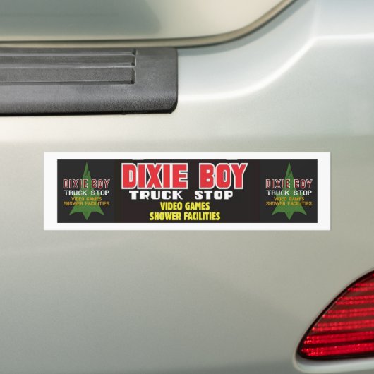 Dixie Boy Truck Stop Bumpersticker (Op auto)
