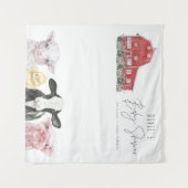 DIXIE Country Red Barn Boerderij Animal Baby showe Wandkleed (Voorkant (horizontaal))