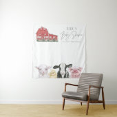 DIXIE Country Red Barn Boerderij Animal Baby showe Wandkleed (In situ)