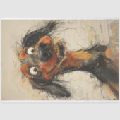 Dixie Dachshund Waterkleur HEY YOU Decoupage Tissuepapier (Voorkant)