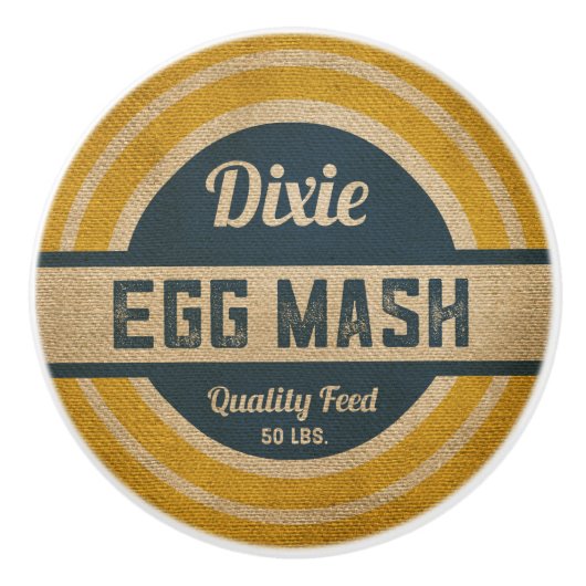 Dixie Dixie Feed Sack Kijk Keramische Knop (Voorkant)