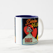  dixie fijn fruitkrateletiket tweekleurige koffiemok (Voorkant rechts)