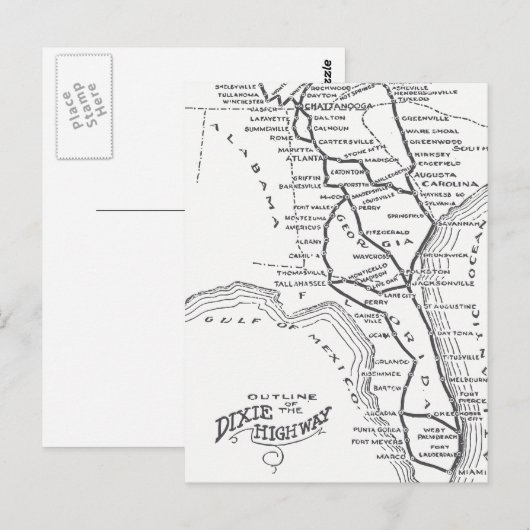 Dixie Highway D1 Briefkaart (Voorkant / Achterkant)