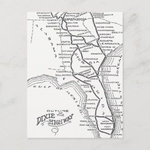 Dixie Highway D1 Briefkaart