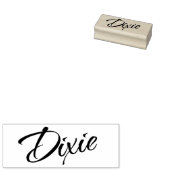 Dixie naam cursief script handtekening rubberstempel (Gestempeld)