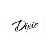 Dixie naam cursief script handtekening rubberstempel (Afrduk)