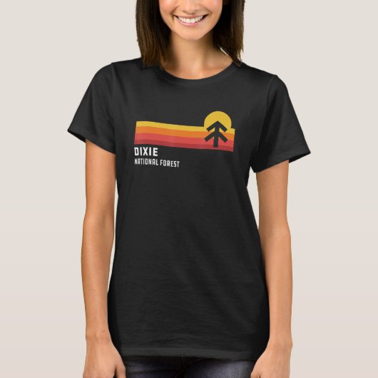 Dixie National Forest Utah Cool Retro Style Stripe T-shirt (Voorkant)