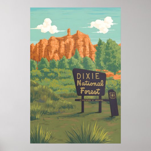 Dixie National Forest Utah Reisposter Poster (Voorkant)
