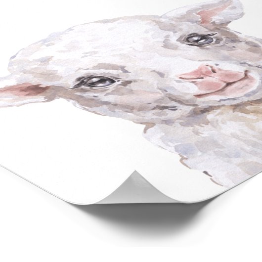 DIXIE Red Barn Boerderij Animal Baby shower Welkom Poster (Hoek)