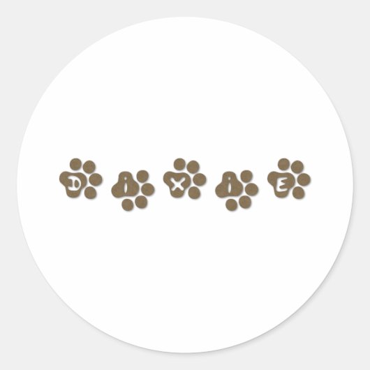 Dixie Ronde Sticker (Voorkant)