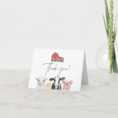 DIXIE Schattige Land Rode Schuur Baby Boerderij Di Bedankkaart (Voorkant)