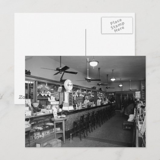 Dixie Soda Fountain, jaren 20 Briefkaart (Voorkant / Achterkant)