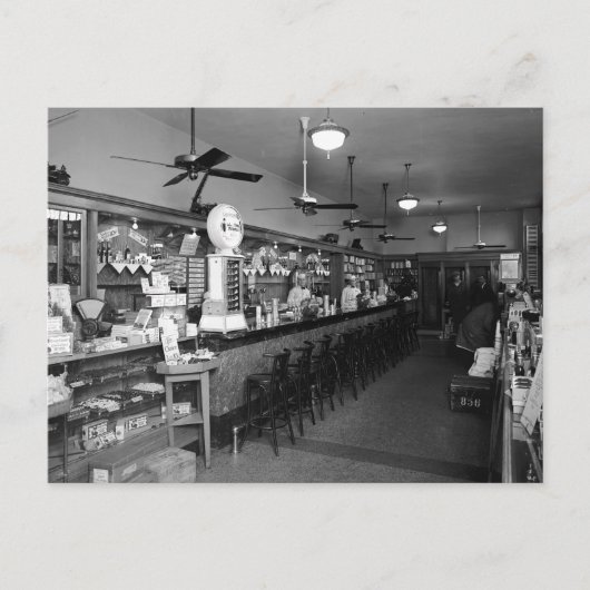 Dixie Soda Fountain, jaren 20 Briefkaart (Voorkant)