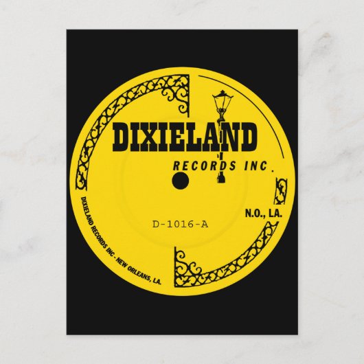 Dixieland Records label Briefkaart (Voorkant)