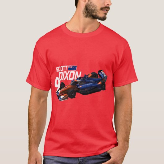 Dixon 2020 witte tekst op blauw t-shirt (Voorkant)