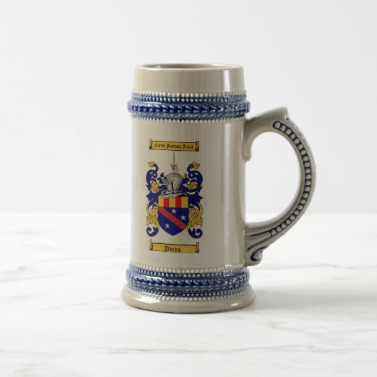 Dixon Coat of Arms Stein / Dixon Family Crest Bierpul (Rechts)