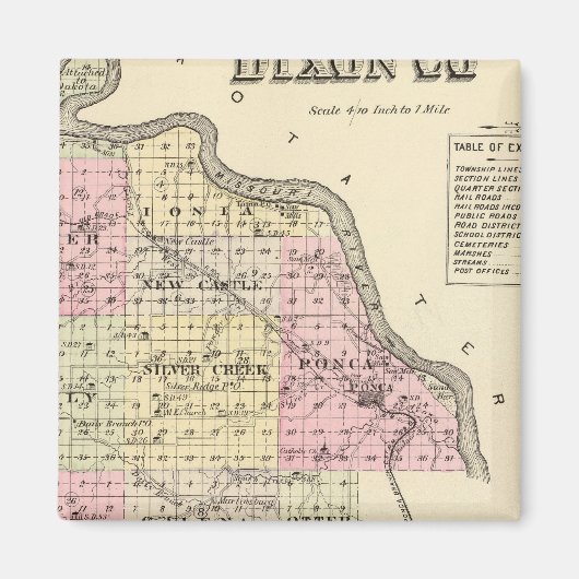 Dixon County, Nebraska Magneet (Voorkant)