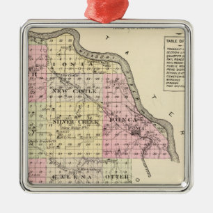 Dixon County, Nebraska Metalen Ornament