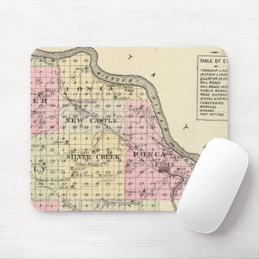 Dixon County, Nebraska Muismat (Met muis)