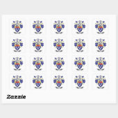 Dixon Family Crest Coat of Arms Vierkante Sticker (Vel)