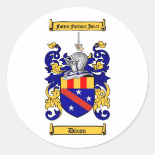 DIXON FAMILY CREST - DIXON COAT VAN WAPENS RONDE STICKER