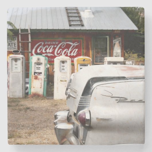 Dixon, New Mexico, Verenigde Staten. Oldtimer Stenen Onderzetter (Voorkant)