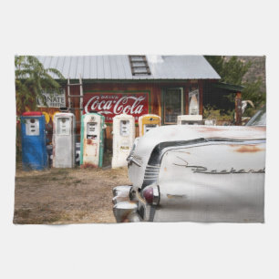 Dixon, New Mexico, Verenigde Staten. Oldtimer Theedoek