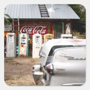 Dixon, New Mexico, Verenigde Staten. Oldtimer Vierkante Sticker