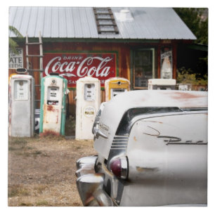 Dixon, New Mexico, Verenigde Staten. Vintage-auto Tegeltje